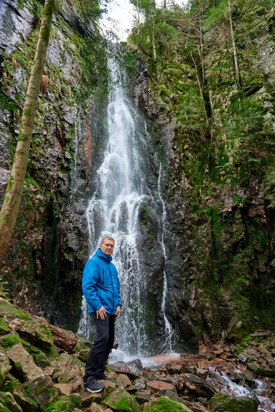 Atração Turística Alemanha Quedas Cachoeira Burgbach Perto Schapbach Floresta Negra — Fotografia de Stock