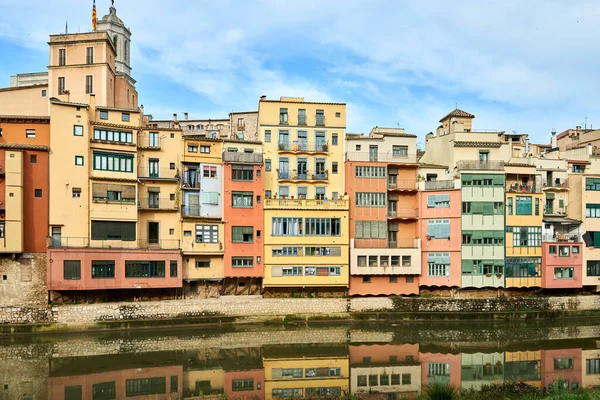 stock image View of old town Girona, Catalonia, Spain, Europe. Summer travel.