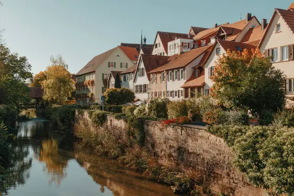 Rumah Kota Jerman Kuno Kota Tua Penuh Dengan Bangunan Berwarna Stok Gambar Bebas Royalti