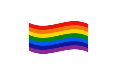 LGBTQ Gururlu Gökkuşağı Simgesi Basit Çizim PNG Renkli Sembol Eşitlik Çeşitliliği Engelleme Sevgisi Toplum Desteği. Gurur Ayı Gökkuşağı Bayrak Simgesi Minimalist Tasarım LGBTQ Hakları