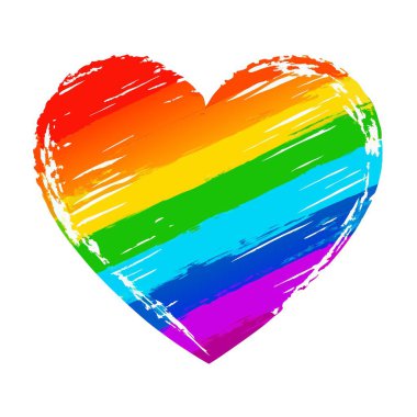 LGBTQ Gururlu Gökkuşağı Simgesi Basit Çizim PNG Renkli Sembol Eşitlik Çeşitliliği Engelleme Sevgisi Toplum Desteği. Gurur Ayı Gökkuşağı Bayrak Simgesi Minimalist Tasarım LGBTQ Hakları