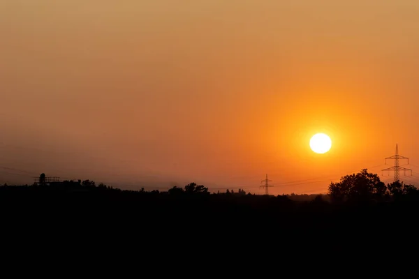 Gün batımı silueti.