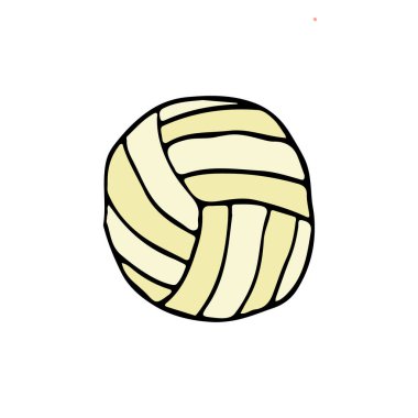 Plaj sporu tutkunları için çizgili voleybol çizgi film tasarımı. Açık hava yaz oyunları, egzersiz ve deniz kenarı aktiviteleri için mükemmel..