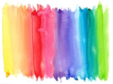Dinamik gökkuşağı suluboya çizgileri, canlı renkler ve soyut desenler. Yaratıcı projeler, modern sanat ve renkli grafik dekoru için canlı bir tasarım.