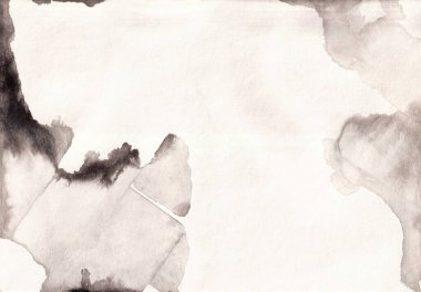 Duman kenarları ve soluk fırça darbeleriyle el yapımı siyah mürekkep dokusu, klasik kağıt tasarımı, kömür sanatı veya huysuz grunge arka planlar için mükemmel..