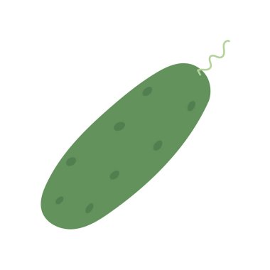 Minimalist yeşil salatalık çizimi taze, gevrek bir doku, sağlıklı yemek blogları için ideal, vegan yemek tarifi tasarımları, ya da bahçe bilgisi..