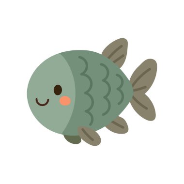 Yumuşak yeşil çizgileri ve sakin ifadesi olan balık, sualtı pastel sahneleri ve nazik deniz sanatları için idealdir..