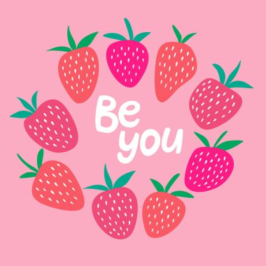 Farklı şekil ve boyutlarda çilek seti.