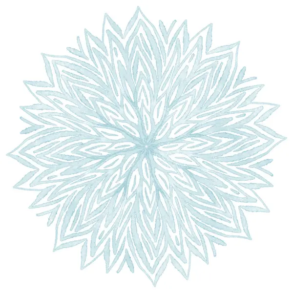 Suluboya tekniğinde dantel peçete ya da kar tanesi.