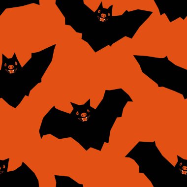 Şirin yarasalı kusursuz Cadılar Bayramı deseni