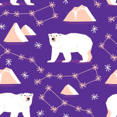 Büyük Ayı takımyıldızı ile vektörsüz desen