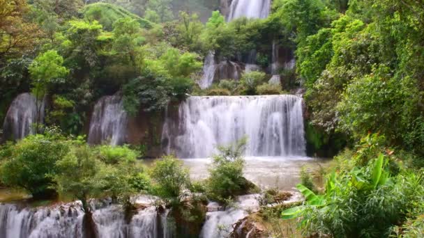 Wodospad Thi Lor Znajduje Się Umphang Wildlife Sanctuary Tak Prowincji — Wideo stockowe