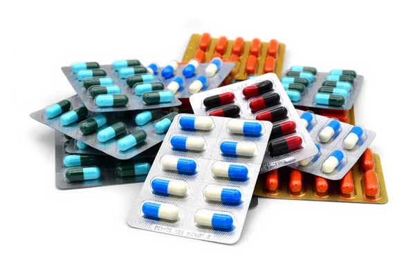 Kemény Zselatin Kapszula Orális Gyógyszerek Közé Tartozik Adagolás Formájában Kemény — Stock Fotó