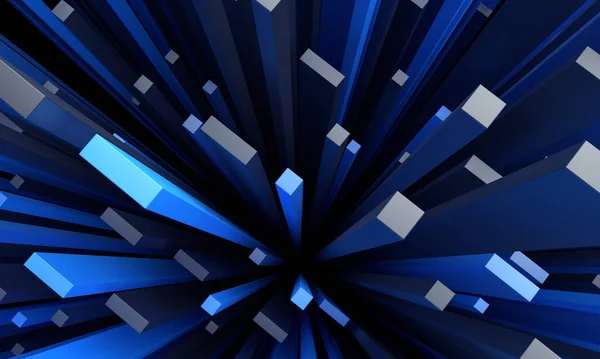 Abstrakt Render Mörkblå Geometrisk Bakgrund Design — Stockfoto