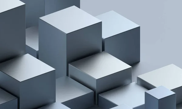 Abstraktní Vykreslování Stříbrná Barva Geometrické Pozadí Design — Stock fotografie