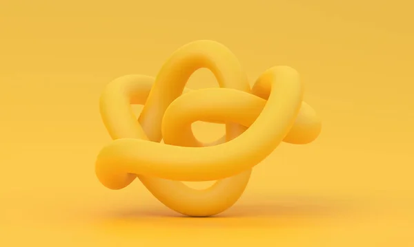 Αφηρημένο Κίτρινο Σχήμα Καθιστούν Σύγχρονη Μινιμαλιστική Απεικόνιση — Φωτογραφία Αρχείου