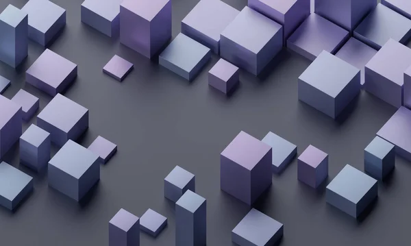 Абстрактний Рендеринг Геометричний Дизайн Тла Кубиками — стокове фото