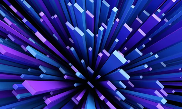 Abstract Render Blue Purple Geometric Background Design — Stock Photo, Image