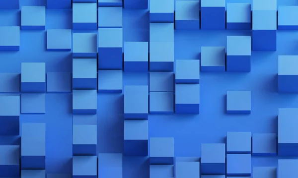 Abstract Render Blauw Geometrisch Achtergrond Ontwerp — Stockfoto