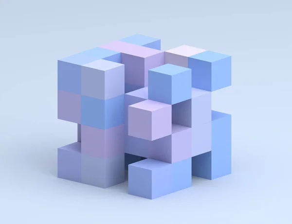 Абстрактный Трехмерный Рендер Цветной Геометрический Фон — стоковое фото