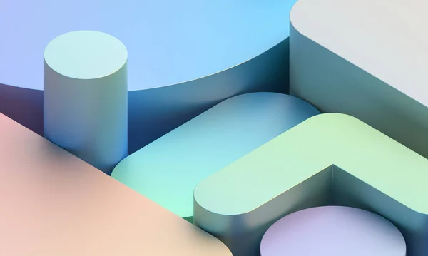 Abstraktes Hintergrunddesign Farbenfrohe Minimalistische Geometrische Komposition — Stockfoto