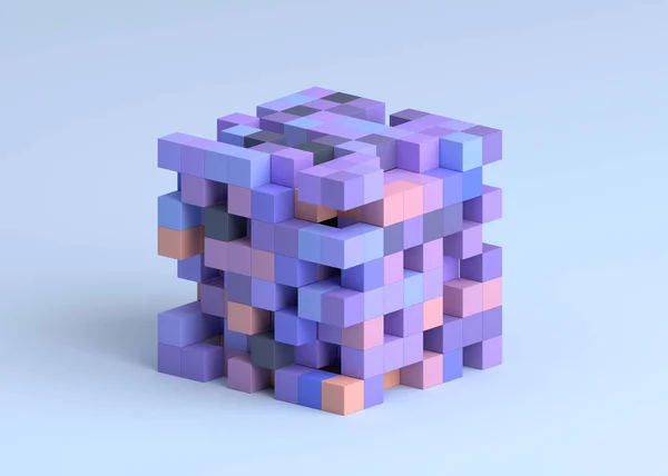 Абстрактный Трехмерный Рендер Цветной Геометрический Фон — стоковое фото