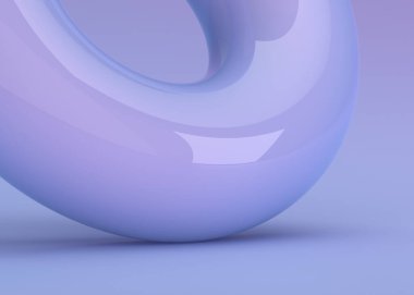 Soyut 3D görüntüleme, minimalist tasarım ve pastel renkli şekil