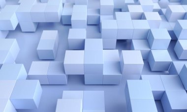 Abstract background design, geometric composition with cubes