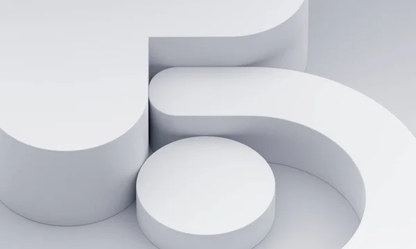 Abstraktes Minimalistisches Hintergrunddesign Weiße Geometrische Komposition — Stockfoto