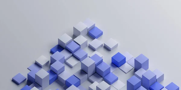 입방체 렌더링 큐브가 기하학적 디자인 — 스톡 사진