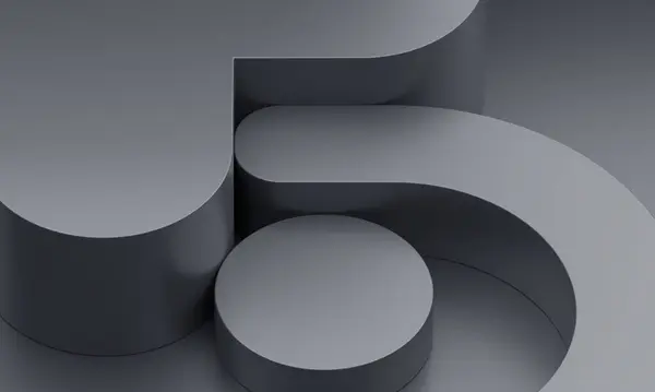 Soyut Minimalist Arkaplan Tasarımı Siyah Geometrik Kompozisyon — Stok fotoğraf