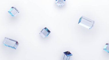 Arkaplan tasarımı, soyut cam şekilleri, 3 boyutlu görüntüleme