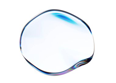 Soyut minimalist arkaplan tasarımı, dalgalı cam daire, 3D görüntüleme