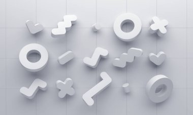 Soyut 3d görüntüleme, geometrik şekilli ışık tasarımı