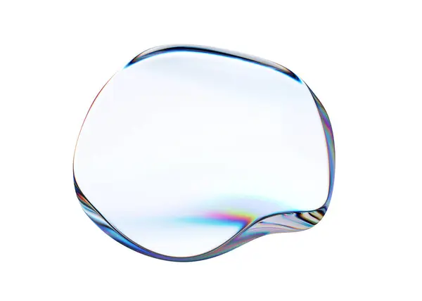 Abstract Minimalistisch Achtergrond Ontwerp Golvende Glazen Cirkel Render Stockfoto