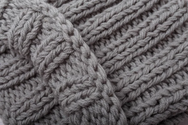 Brei Grijze Stof Textuur Achtergrond Achtergrond Textiel Sjaal Trui Textuur — Stockfoto