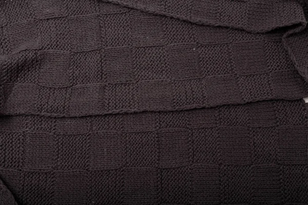 Перевірка Або Чекборд Язаної Сірої Тканини Текстури Текстиль Шарф Або — стокове фото