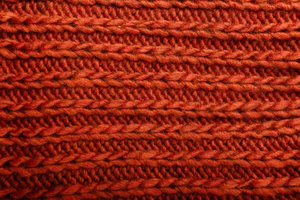 Tessuto Rosso Maglia Texture Sfondo Sfondo Tessile Sciarpa Maglione Superficie — Foto Stock