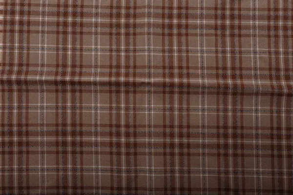 Dark Brown White Checkboard Pattern Shirt Fabric Background Garment Texture — Stockfoto