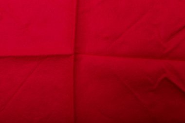 Bright red felt fabric texture background. Scrapbooking, handicraft material