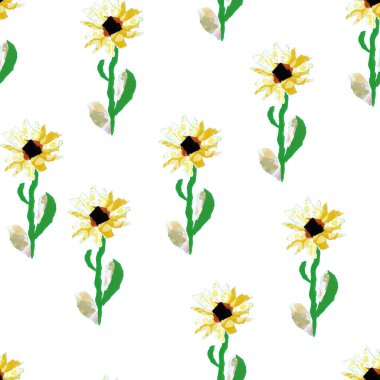 Mozaik teknikle yapılmış beyaz arkaplandaki yırtık kağıt kolajı kusursuz desen