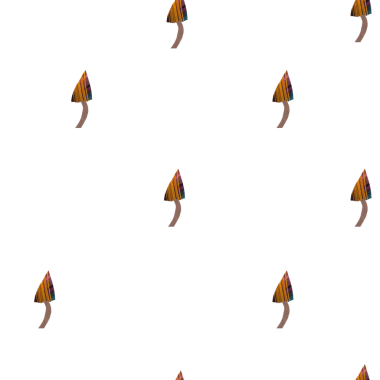 Beyaz arkaplanda kusursuz mantar deseni kağıt kolajı