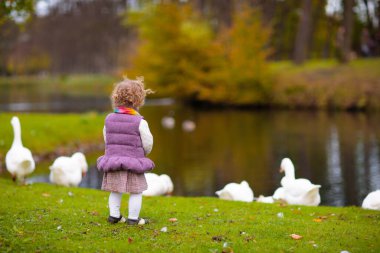 Mutlu çocuklar oyun sonbahar günü sıcak güneşli güzel sonbahar Park'ta. Çocuklar oyun altın akçaağaç yaprakları ile.