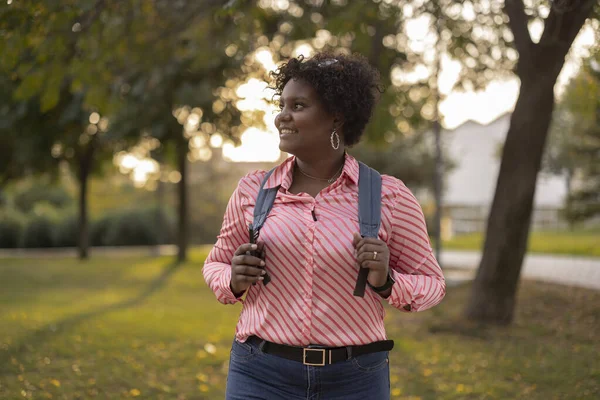 african american woman backpacker traveling