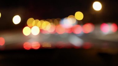 defocused car traffic bokeh video