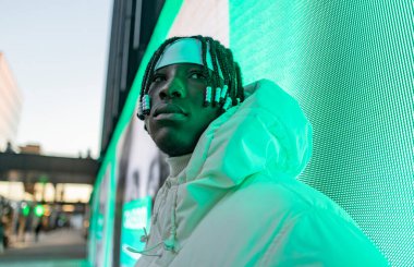 black man city night lights