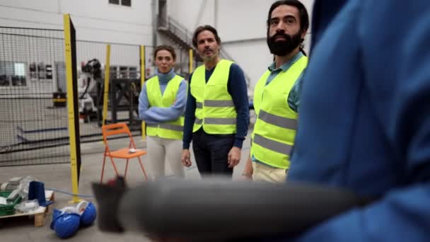 Grupa Inżynierów Robotyki Robotyki Koncepcja Przemysłowa Tech — Wideo stockowe