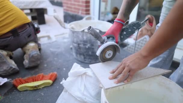 시멘트를 직장에서 노동자의 라이프 스타일 — 비디오