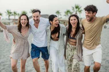 Beş neşeli arkadaş kumlu bir sahilde koşuşturup bağırarak yazın kaygısız ruhunu kucaklarken birlikte geçirdikleri tatilde unutulmaz anılar yaratıyorlar.