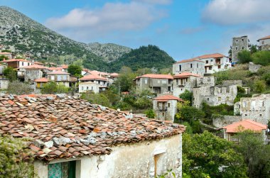 Stemnitsa köyü, Menalon Dağı, Moreloponnese, Arcadia. Yunanistan